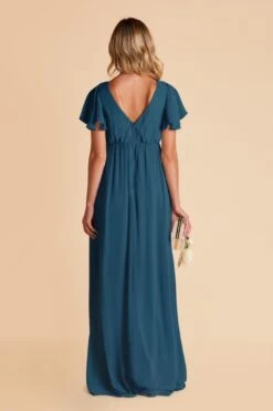 Hannah Empire Dress - Ocean Blue -Elegance Bridal Store ocean blue hannah bridesmaid dress 05