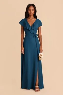 Jackson Chiffon Dress - Ocean Blue -Elegance Bridal Store ocean blue jackson bridesmaid dress 03