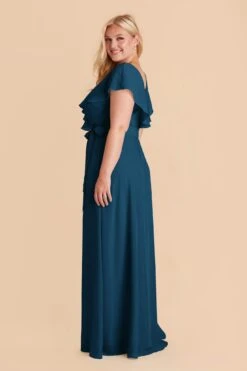 Jackson Chiffon Dress - Ocean Blue -Elegance Bridal Store ocean blue jackson plus size bridesmaid dress 01