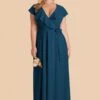 Jackson Chiffon Dress - Ocean Blue