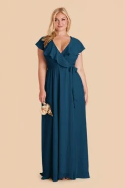Jackson Chiffon Dress - Ocean Blue