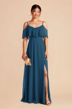 Jane Convertible Dress - Ocean Blue -Elegance Bridal Store ocean blue jane slit bridesmaid dress 02