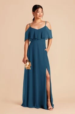 Jane Convertible Dress - Ocean Blue -Elegance Bridal Store ocean blue jane slit bridesmaid dress 03