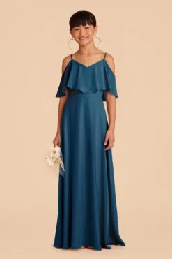 Janie Convertible Junior Dress - Ocean Blue 9 Janie Convertible Junior Dress - Ocean Blue -Elegance Bridal Store ocean blue janie convertible slit junior bridesmaid dress 04