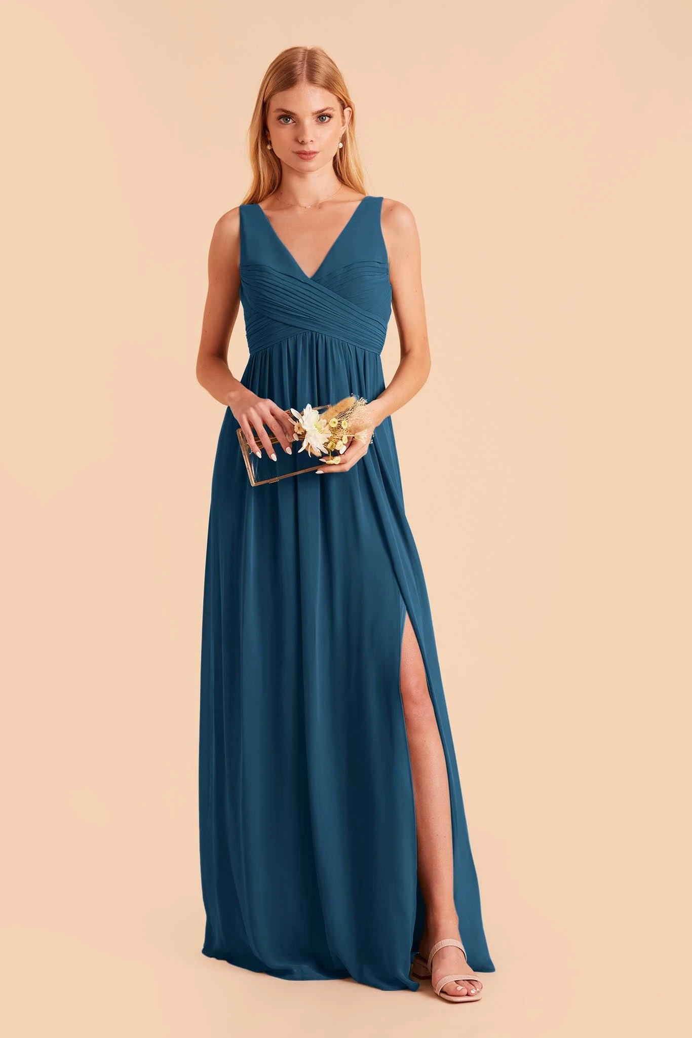 Laurie Empire Dress - Ocean Blue 6 Laurie Empire Dress - Ocean Blue - Image 4