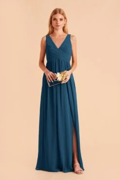 Laurie Empire Dress - Ocean Blue 13 Laurie Empire Dress - Ocean Blue -Elegance Bridal Store ocean blue laurie convertible slit bridesmaid dress 03
