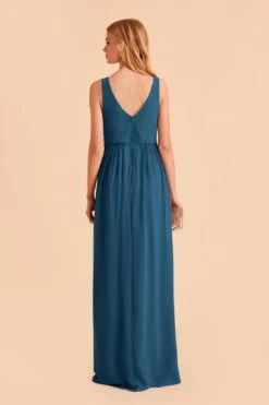 Laurie Empire Dress - Ocean Blue 14 Laurie Empire Dress - Ocean Blue -Elegance Bridal Store ocean blue laurie convertible slit bridesmaid dress 04