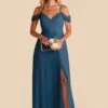 Spence Convertible Dress - Ocean Blue 2 Spence Convertible Dress - Ocean Blue -Elegance Bridal Store ocean blue spence convertible slit bridesmaid dress 03