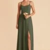 Amy Chiffon Dress - Olive 1 Amy Chiffon Dress - Olive -Elegance Bridal Store olive amy convertible slit bridesmaid dress 01