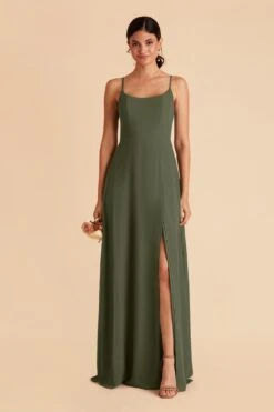 Amy Chiffon Dress - Olive 10 Amy Chiffon Dress - Olive -Elegance Bridal Store olive amy convertible slit bridesmaid dress 02