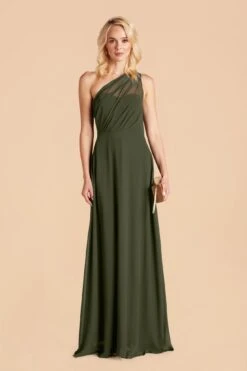 Kira Dress - Olive -Elegance Bridal Store olive convertible bridesmaid dress 01