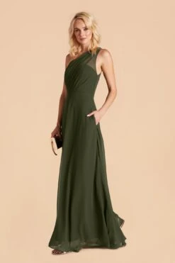 Kira Dress - Olive -Elegance Bridal Store olive convertible bridesmaid dress 03