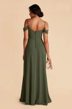 Devin Convertible Dress - Olive -Elegance Bridal Store olive devin convertible slit bridesmaid dress 02