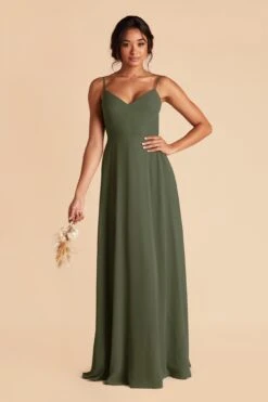 Devin Convertible Dress - Olive -Elegance Bridal Store olive devin convertible slit bridesmaid dress 03
