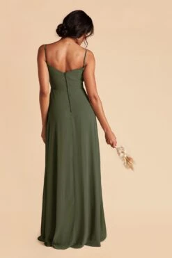 Devin Convertible Dress - Olive -Elegance Bridal Store olive devin convertible slit bridesmaid dress 04