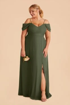 Devin Convertible Dress - Olive -Elegance Bridal Store olive devin plus size convertible bridesmaid dress 02