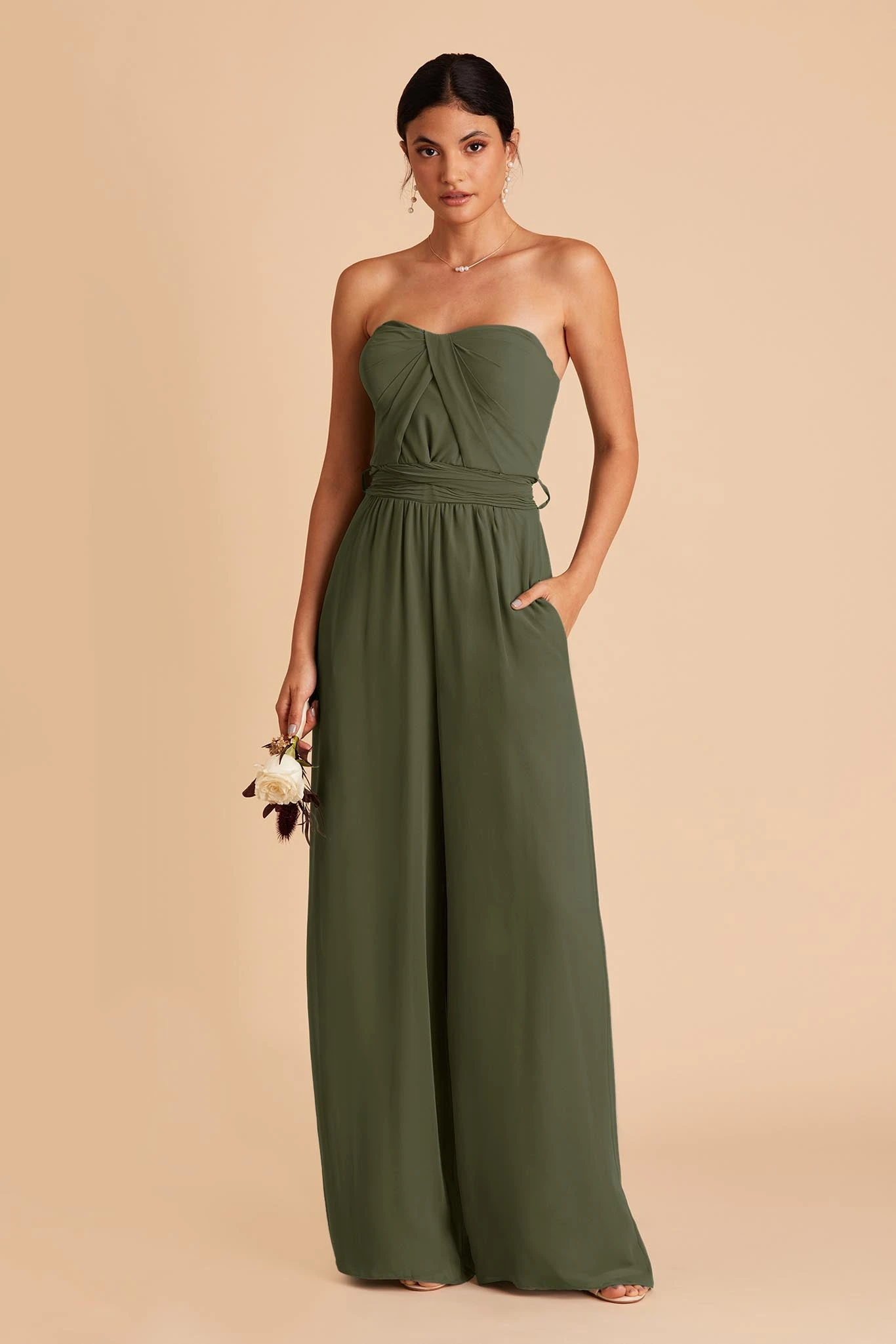 Gigi Convertible Jumpsuit - Olive 3 Gigi Convertible Jumpsuit - Olive