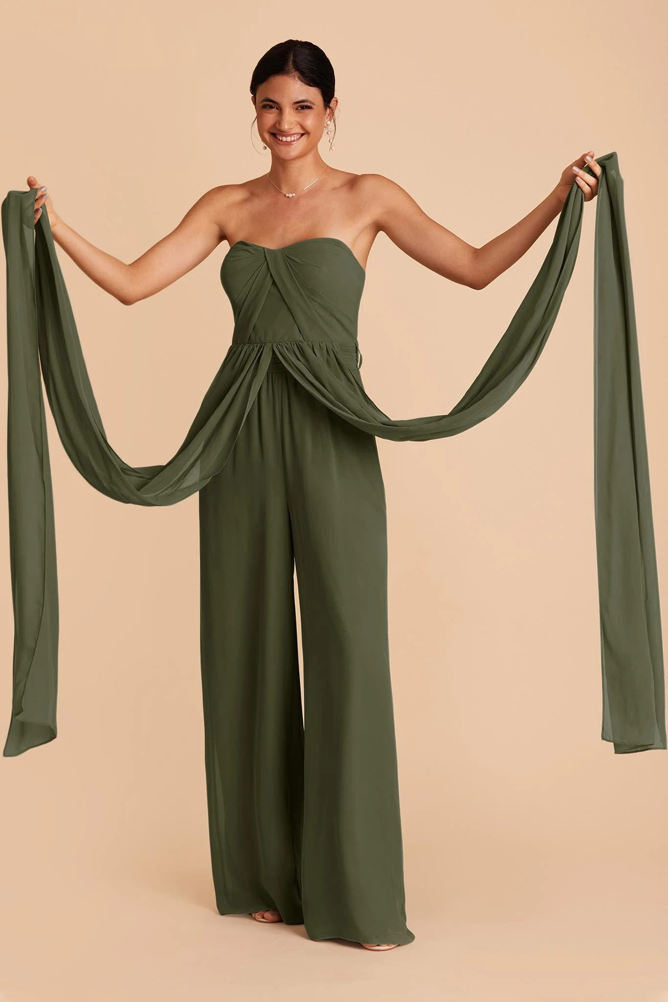 Gigi Convertible Jumpsuit - Olive 8 Gigi Convertible Jumpsuit - Olive - Image 6