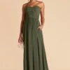 Grace Convertible Dress - Olive -Elegance Bridal Store olive grace convertible slit bridesmaid dress 01