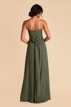 Grace Convertible Dress - Olive -Elegance Bridal Store olive grace convertible slit bridesmaid dress 02