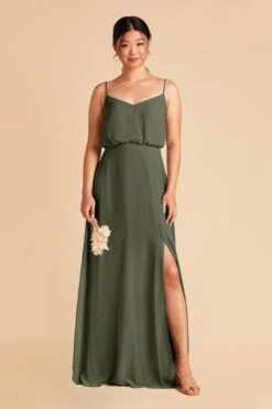 Gwennie Dress - Olive 13 Gwennie Dress - Olive -Elegance Bridal Store olive gwennie convertible slit bridesmaid dress 02
