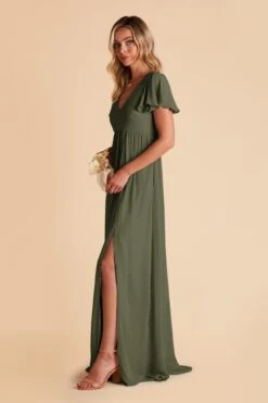 Hannah Empire Dress - Olive -Elegance Bridal Store olive hannah bridesmaid dress 04