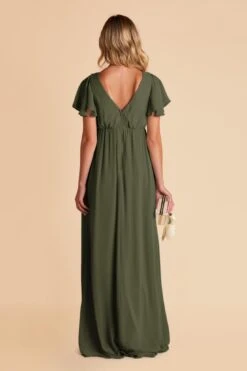 Hannah Empire Dress - Olive -Elegance Bridal Store olive hannah bridesmaid dress 05