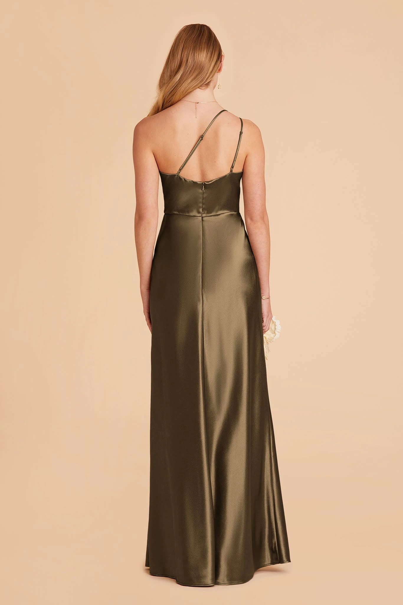 Kensie Shiny Satin Dress - Olive 7 Kensie Shiny Satin Dress - Olive - Image 5