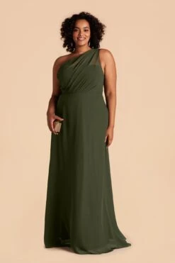 Kira Dress - Olive -Elegance Bridal Store olive plus size convertible bridesmaid dress 01