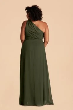 Kira Dress - Olive -Elegance Bridal Store olive plus size convertible bridesmaid dress 02