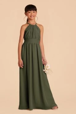 Sienna Junior Dress - Olive 9 Sienna Junior Dress - Olive -Elegance Bridal Store olive sienna junior bridesmaid dress 03