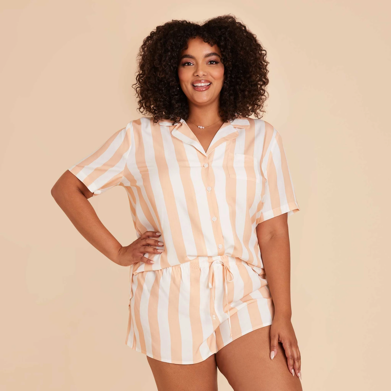 Eddie Pajama Set - Orange Stripe - Image 7