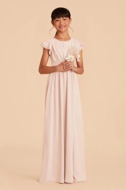 Celine Junior Dress - Pale Blush -Elegance Bridal Store pale blush celine junior bridesmaid dress 02