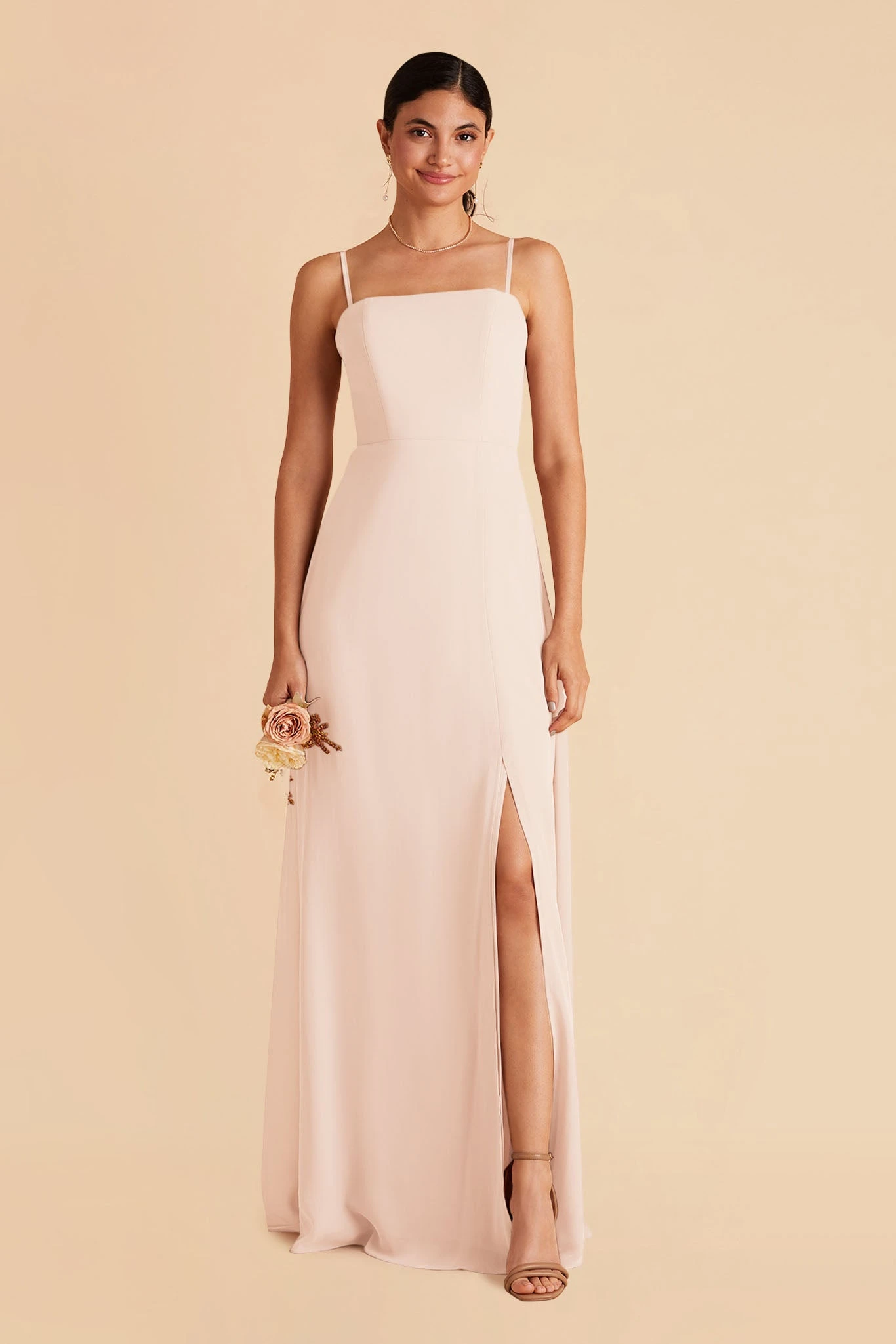 Chris Convertible Chiffon Dress - Pale Blush 5 Chris Convertible Chiffon Dress - Pale Blush - Image 3