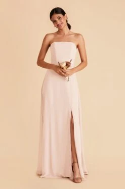 Chris Convertible Chiffon Dress - Pale Blush