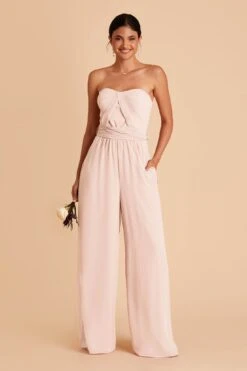 Gigi Convertible Jumpsuit - Pale Blush 13 Gigi Convertible Jumpsuit - Pale Blush -Elegance Bridal Store pale blush gigi convertible bridesmaid jumpsuit 01