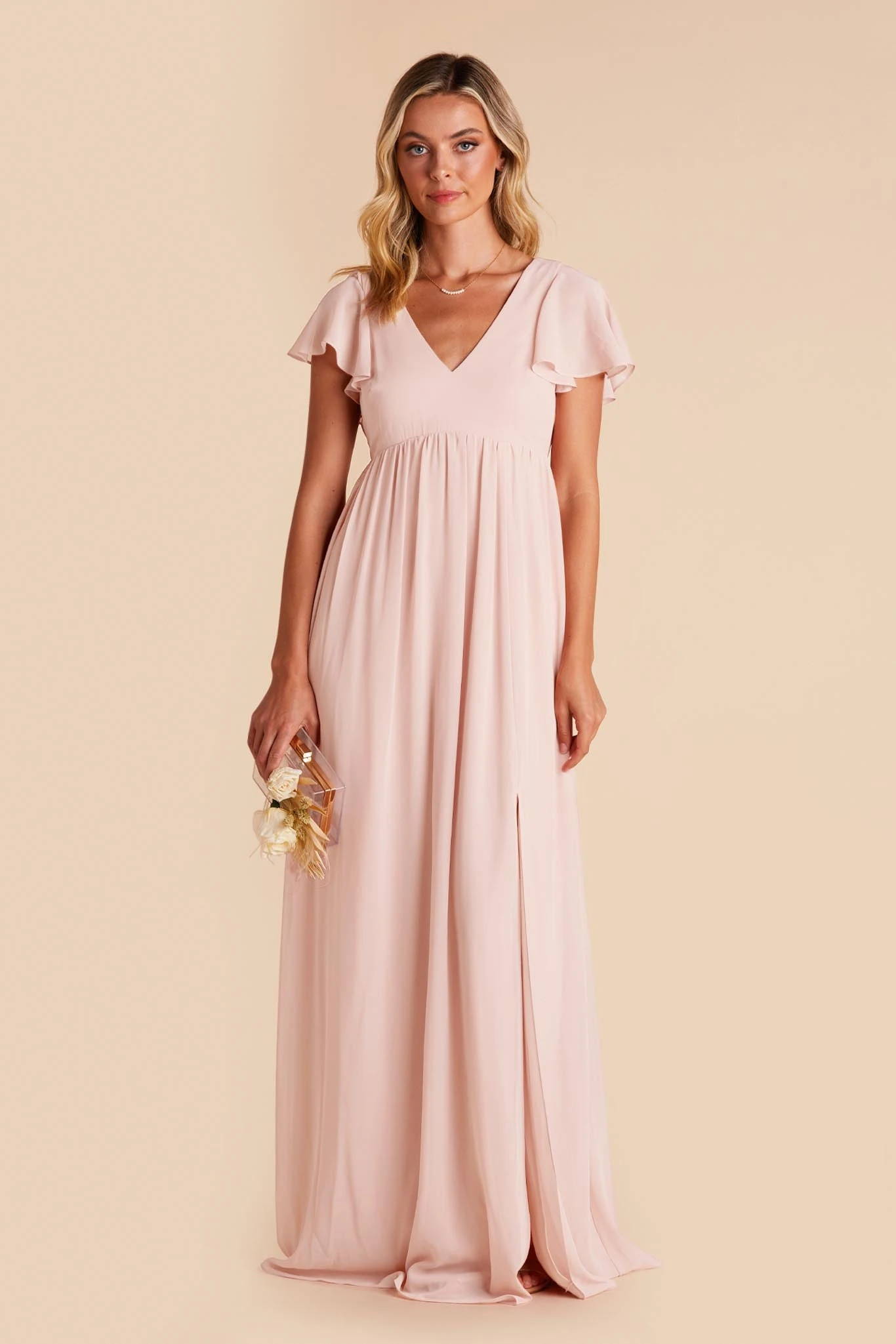 Hannah Empire Dress - Pale Blush 3 Hannah Empire Dress - Pale Blush