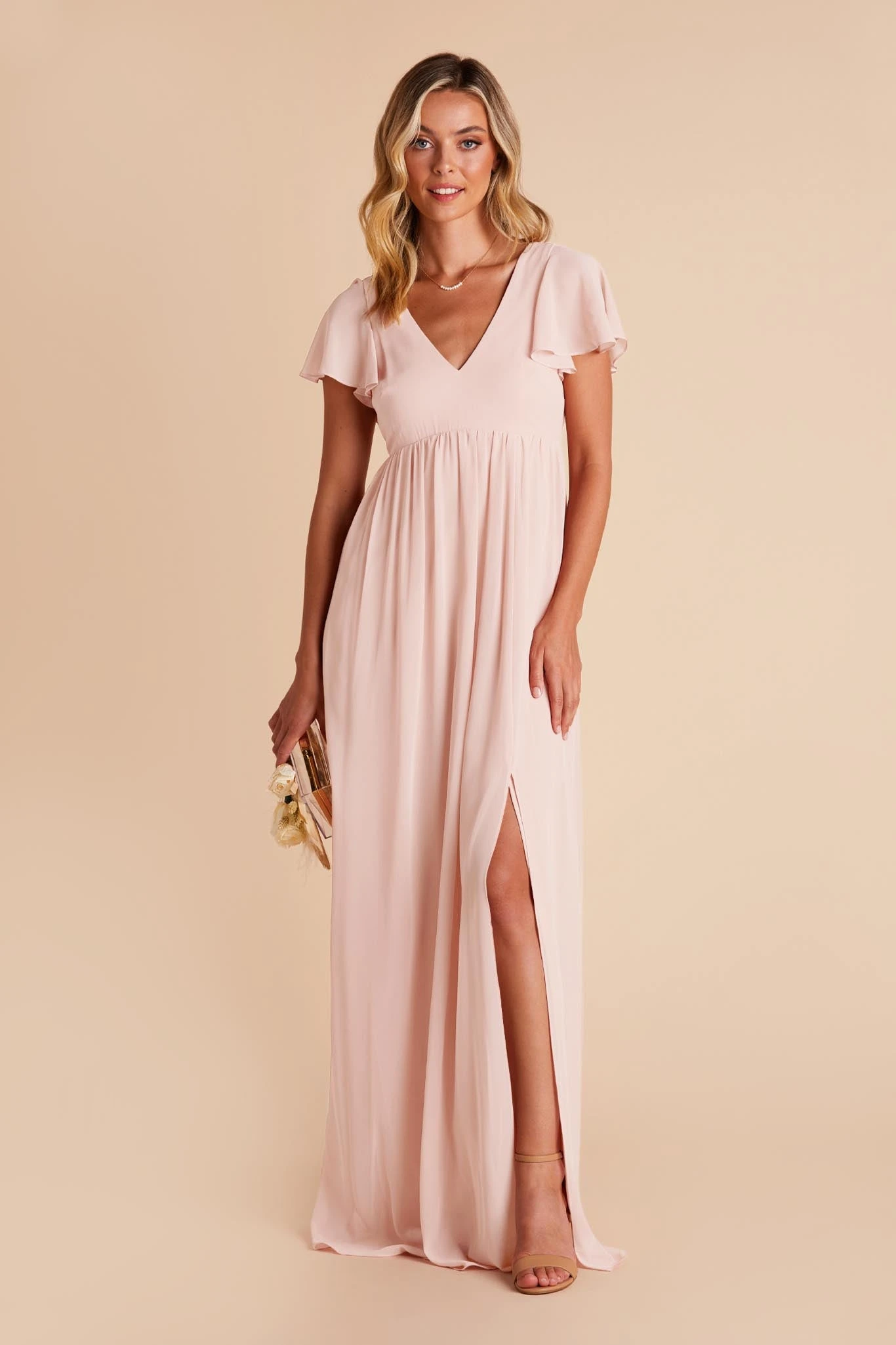 Hannah Empire Dress - Pale Blush 7 Hannah Empire Dress - Pale Blush - Image 5