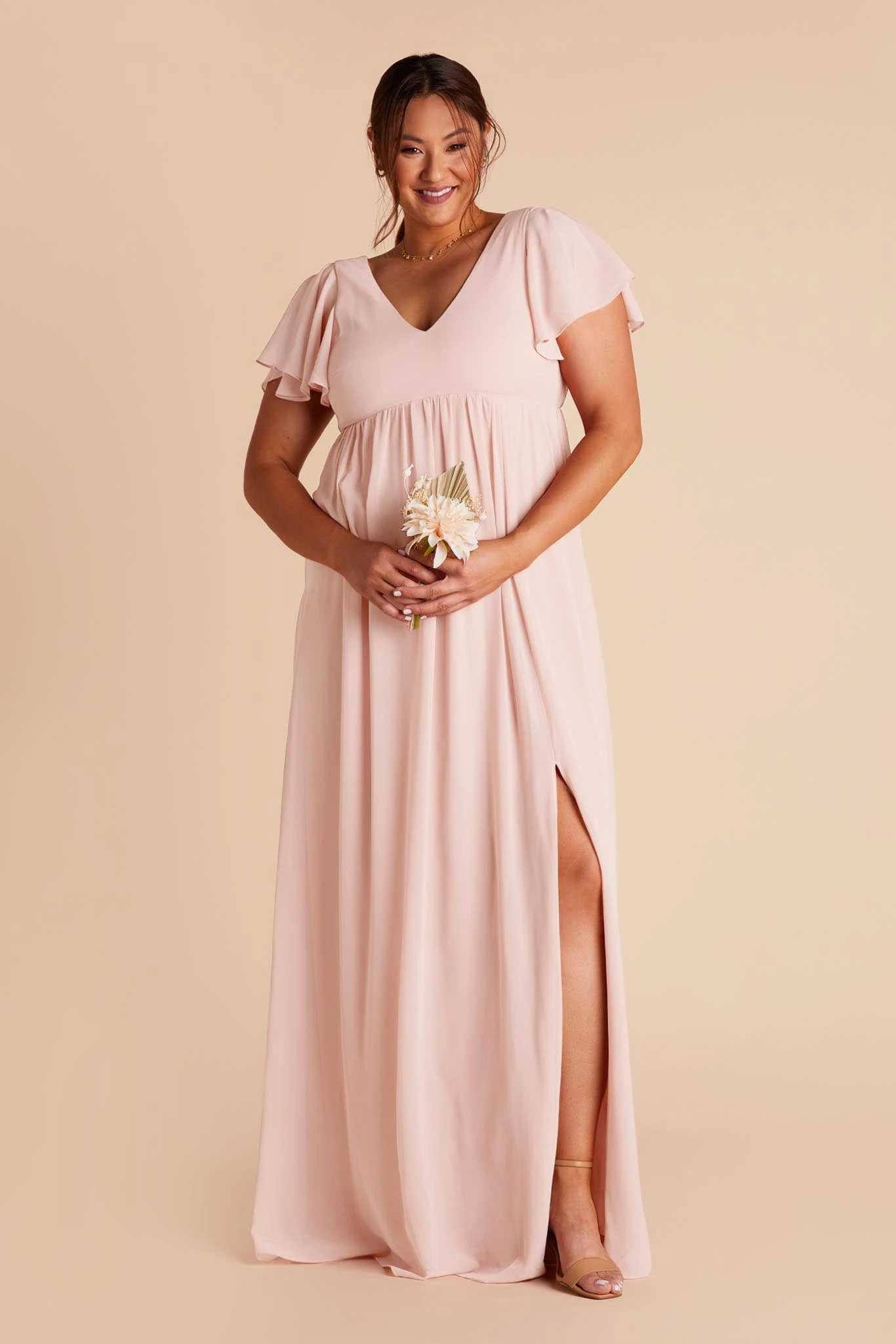Hannah Empire Dress - Pale Blush 10 Hannah Empire Dress - Pale Blush - Image 8