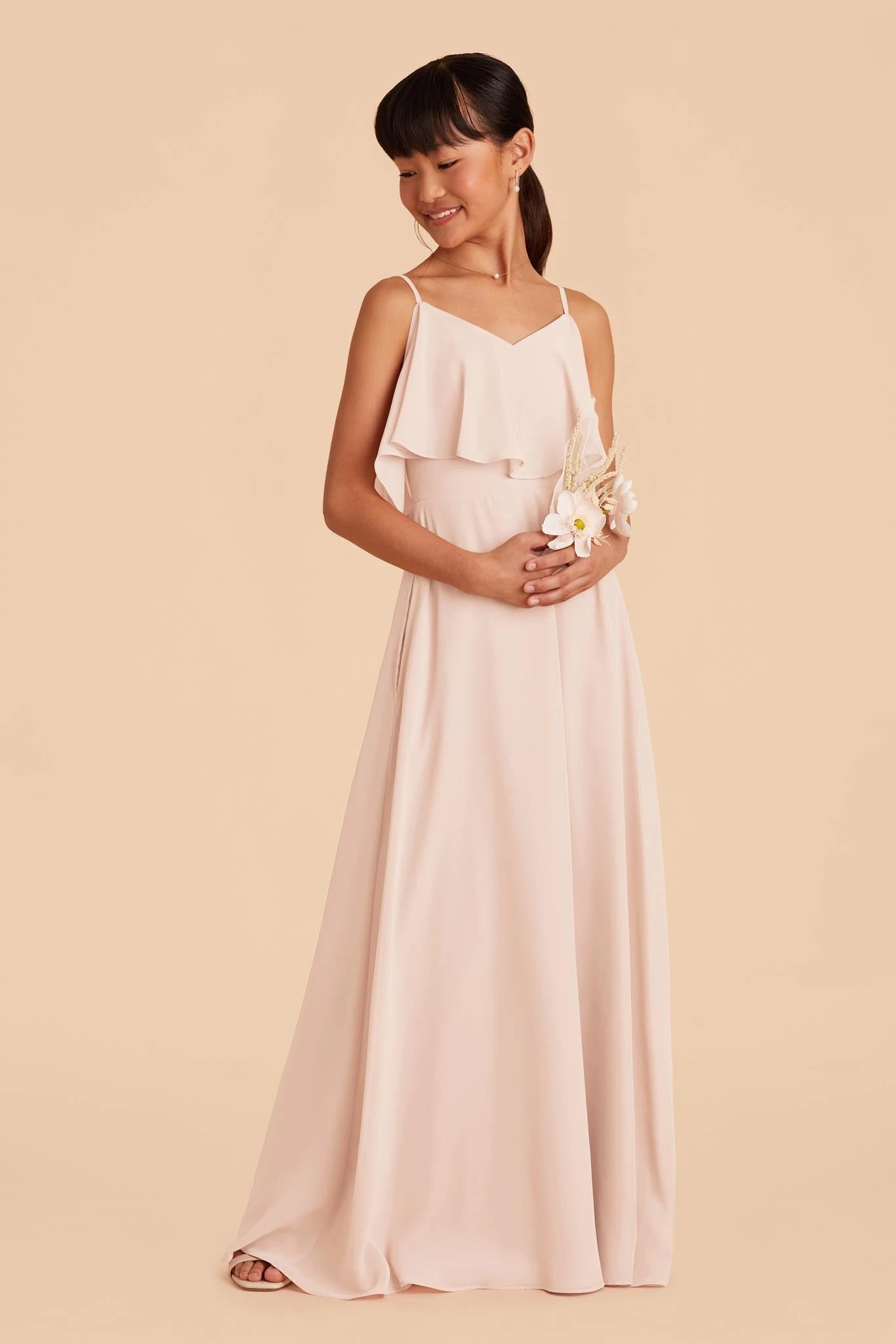 Janie Convertible Junior Dress - Pale Blush 5 Janie Convertible Junior Dress - Pale Blush - Image 3