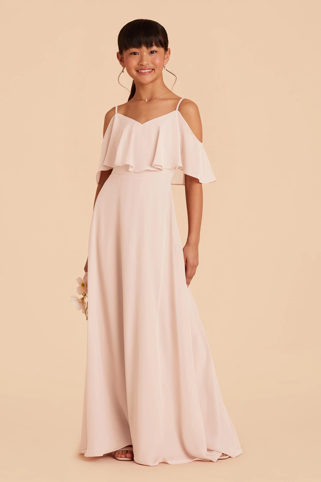 Janie Convertible Junior Dress - Pale Blush 4 Janie Convertible Junior Dress - Pale Blush - Image 2