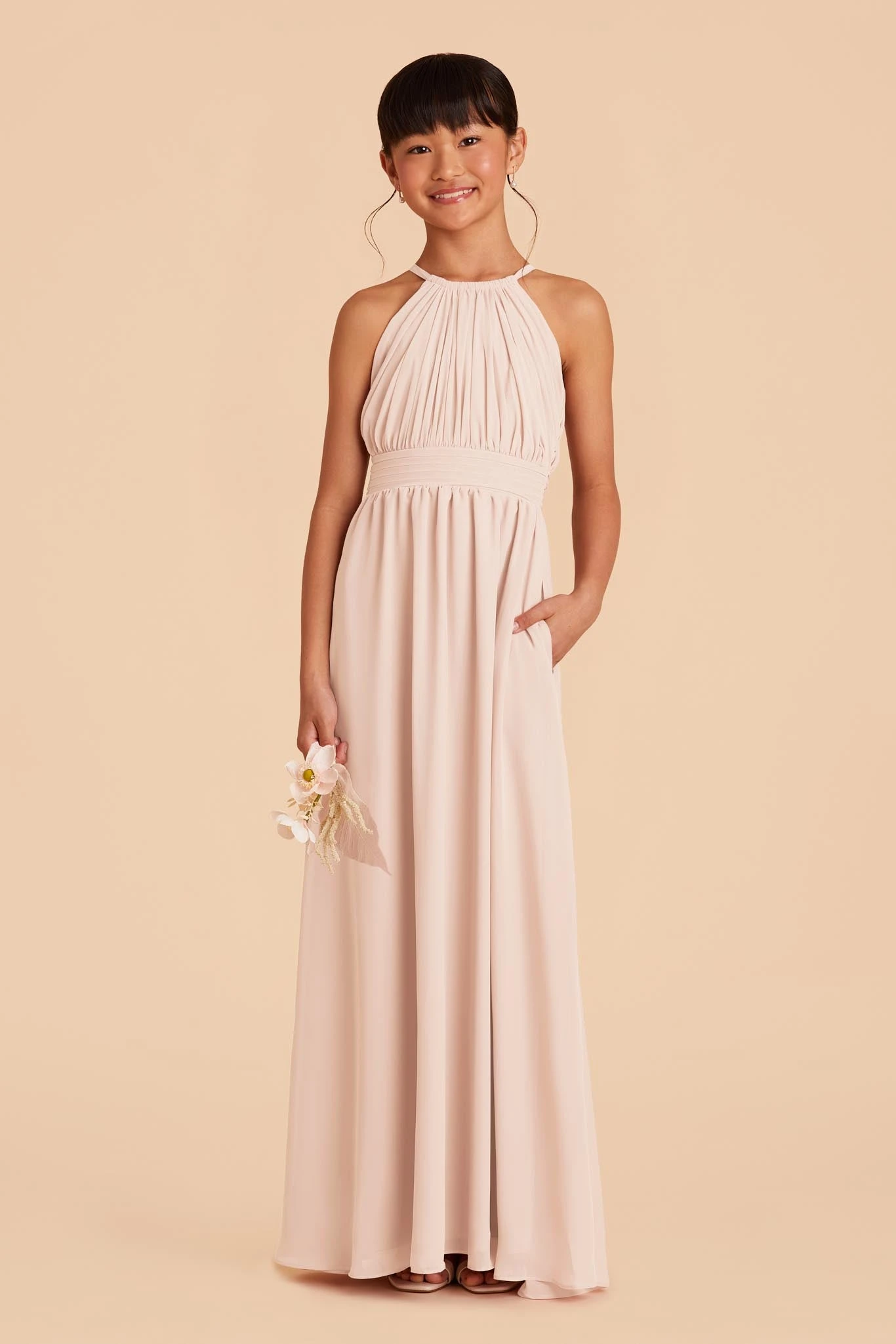 Sienna Junior Dress - Pale Blush 6 Sienna Junior Dress - Pale Blush - Image 4