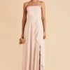 Winnie Convertible Chiffon Dress - Pale Blush -Elegance Bridal Store pale blush winnie convertible slit bridesmaid dress 04