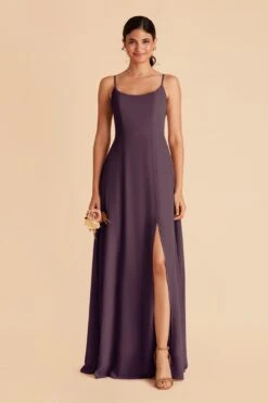 Amy Chiffon Dress - Plum