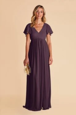 Hannah Empire Dress - Plum