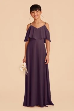 Janie Convertible Junior Dress - Plum -Elegance Bridal Store plum janie convertible slit junior bridesmaid dress 04 c24eda05 b14c 48b6 85c9 b05efc1eb017