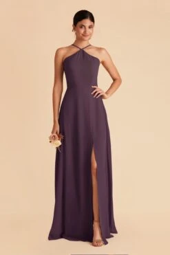 Juliet Chiffon Dress - Plum