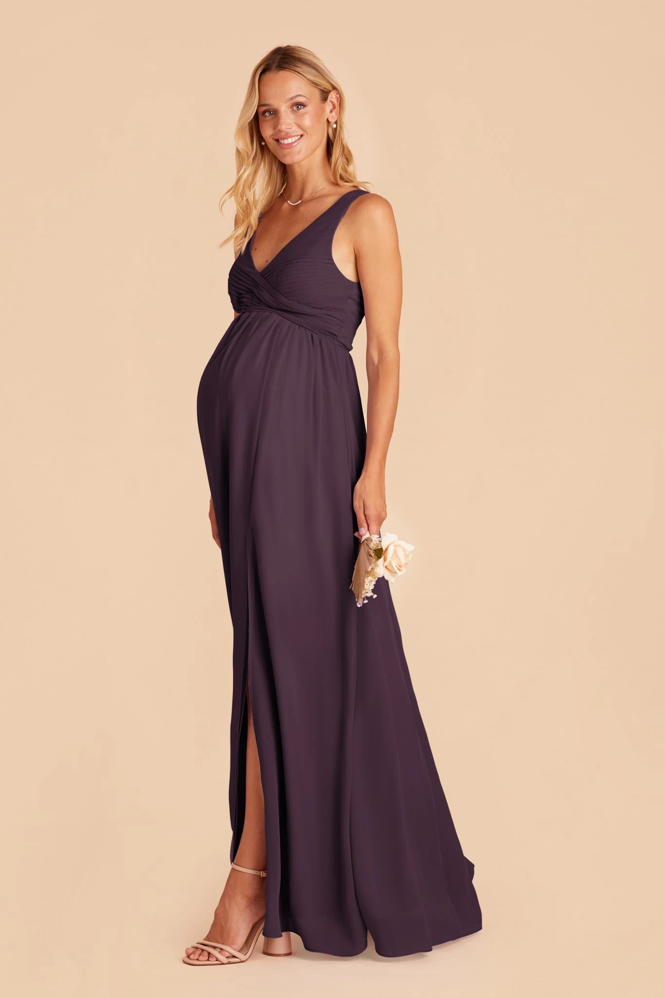 Laurie Empire Dress - Plum 4 Laurie Empire Dress - Plum - Image 2