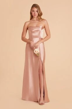 Mia Shiny Satin Convertible Dress - Rose Gold 17 Mia Shiny Satin Convertible Dress - Rose Gold -Elegance Bridal Store rose gold mia convertible satin bridesmaid dress 04