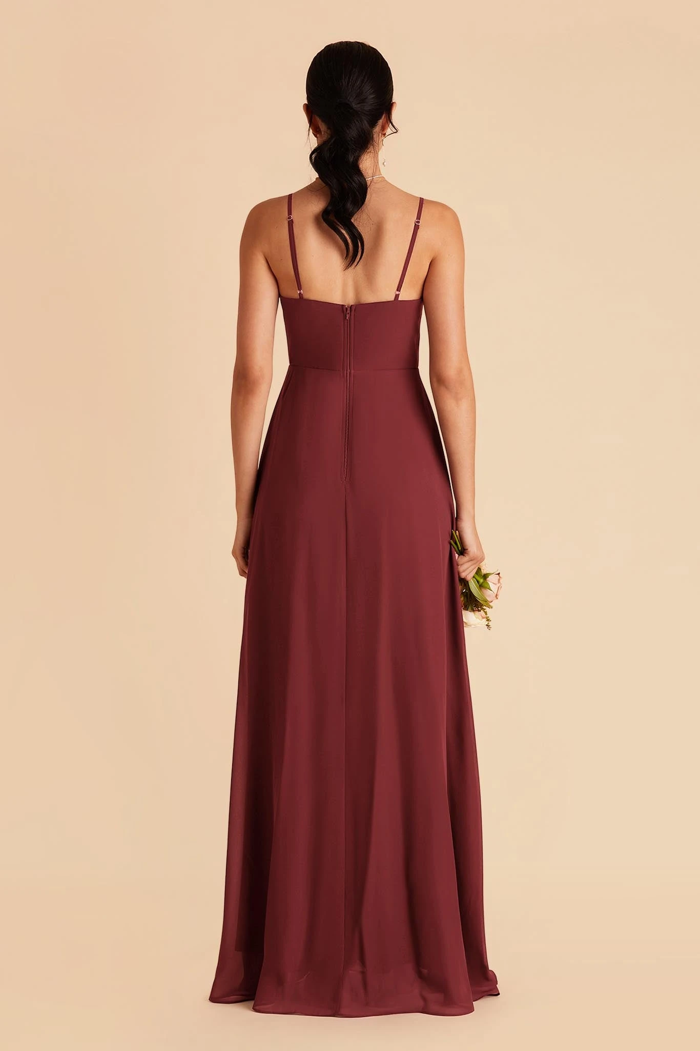 Amy Chiffon Dress - Rosewood 7 Amy Chiffon Dress - Rosewood - Image 5